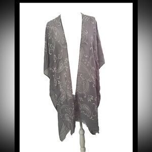 Kaftan Swimsuit Cover Up Open Front Lavender One Size Fits Most